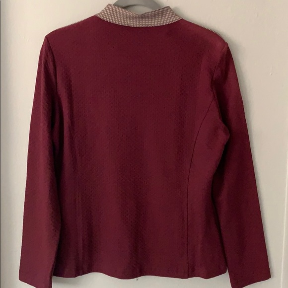 Golfino merlot collared zip up golf jacket L/12 - Picture 5 of 6